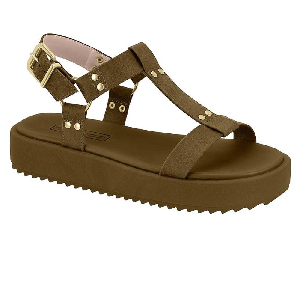 Sandalia Moleca Papete Ref 5489.125.5881 Verde Escuro 36