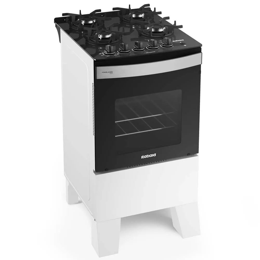Fogão Itaglass Plus 4bocas Com Acendimento Automático E Mesa De Vidro Itatiaia