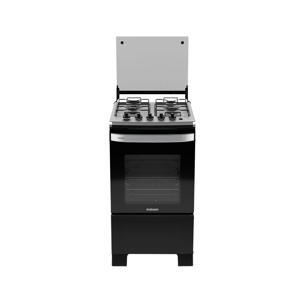 Fogão Itachef 4 Bocas Com Mesa De Inox E Tripla Chama Itatiaia