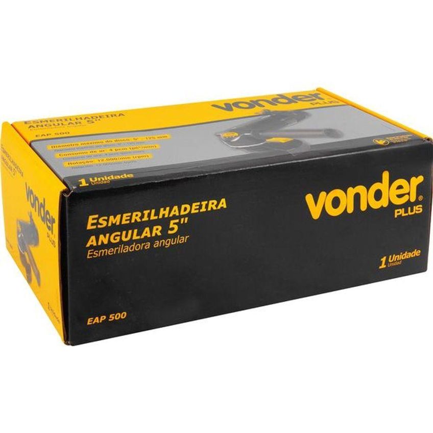 Esmerilhadeira Angular Pneumática 5 Eap500 - Vonder Plus - imagem 3