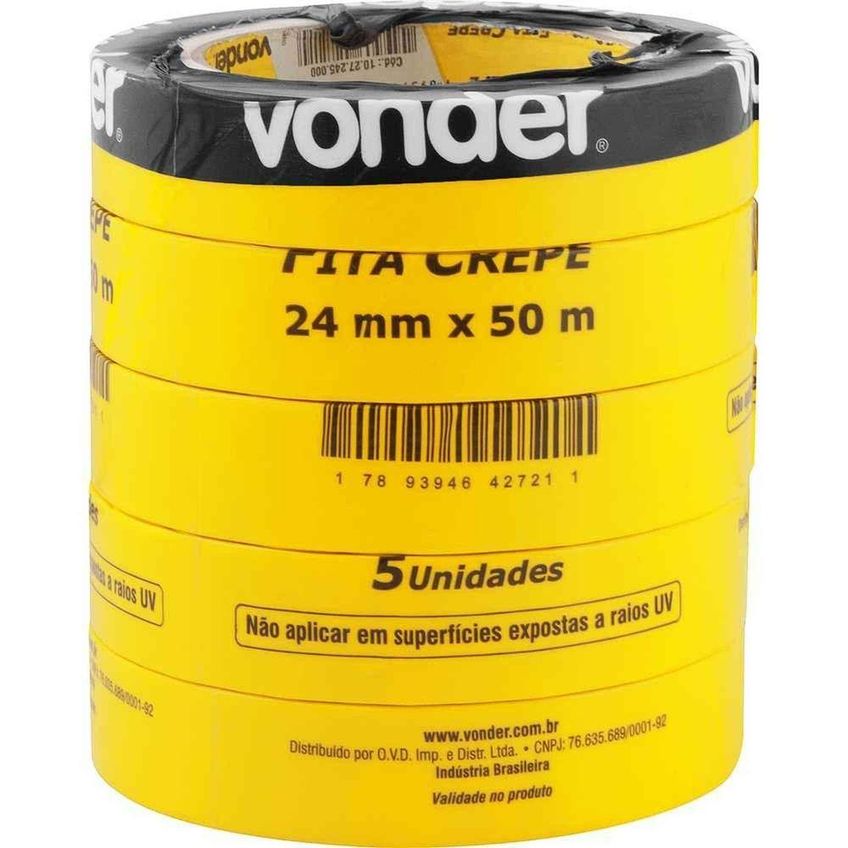 Fita Crepe 24 Mm X 50 M Vonder Ostenvonder - imagem 2