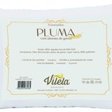 Travesseiro Pluma De Ganso 70x50 Cm Percal 400 Fios Acetinado 1 Peça 100% Algodão - Branco