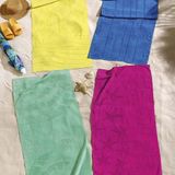 Toalha De Praia Copacabana 420g/m 01 Peça 1,60m X 70cm 90% Algodão | 10% Poliéster - Marina Azul