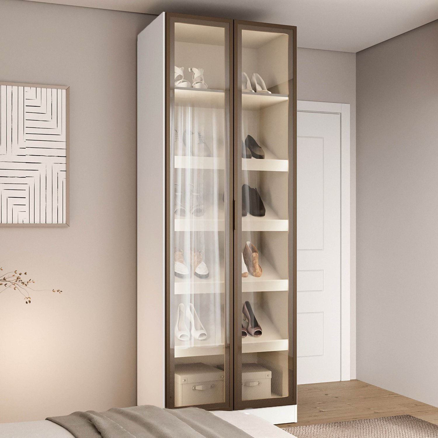 家具 Orion Sapateira Modulada 100% Mdf 2 Portas Reflecta Orion Cabecasa