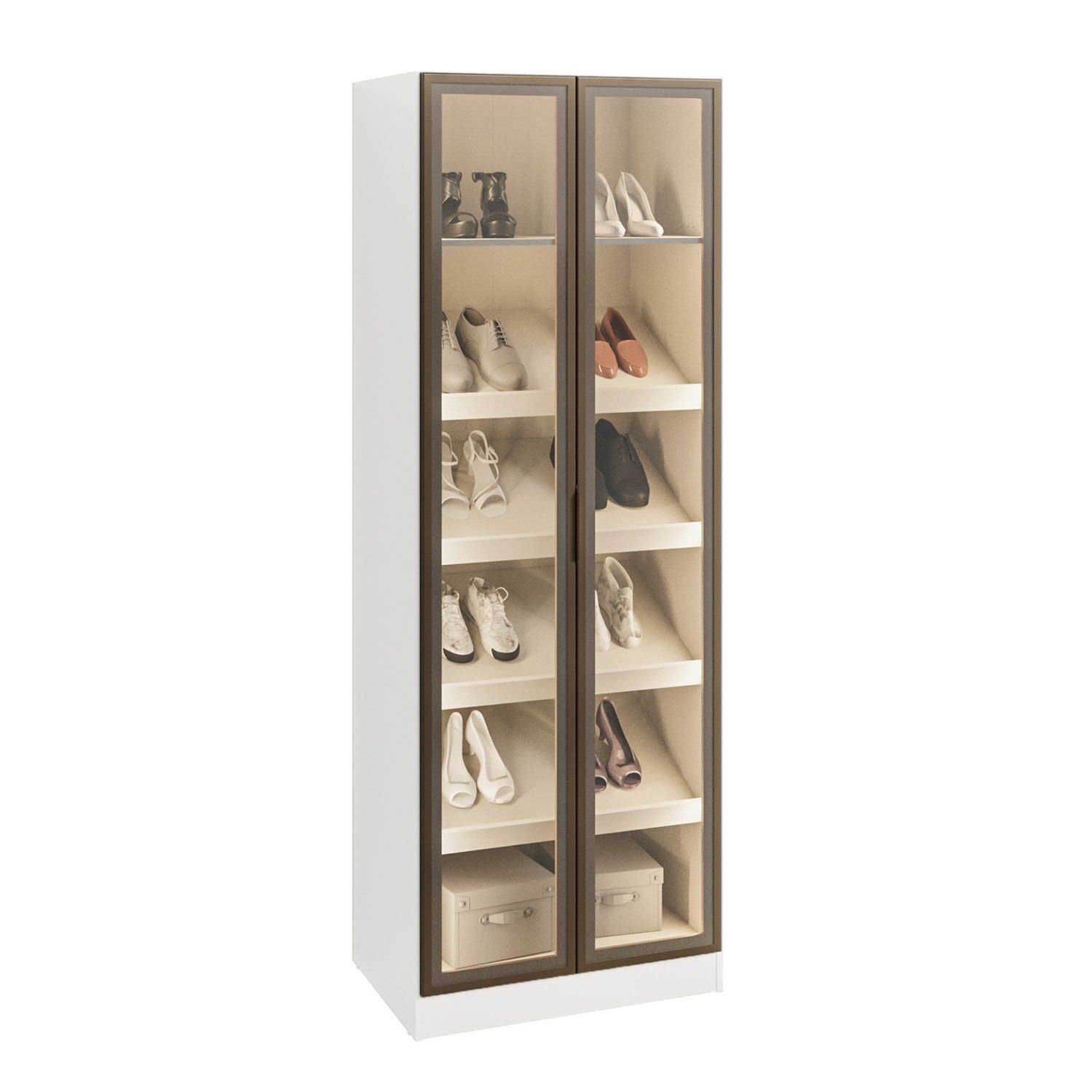 Sapateira Modulada 100% Mdf 2 Portas Reflecta Orion Cabecasa