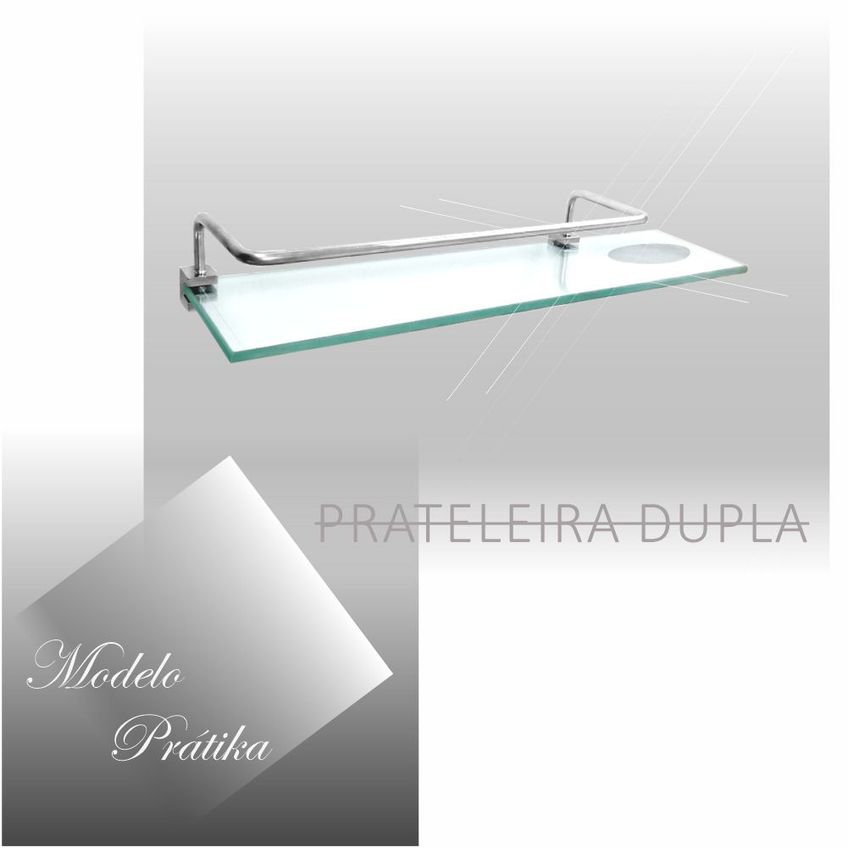 Prateleira Dupla com Proteção (Kit 3 Peças) Prátika 815PK3 - imagem 5