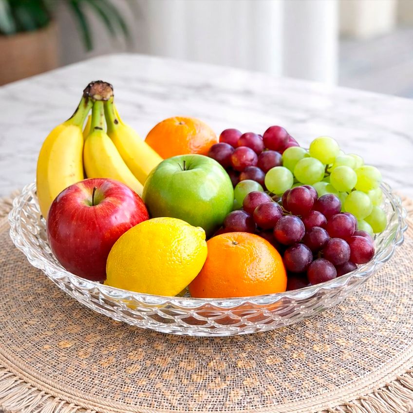 Fruteira Saladeira Vidro Redonda Cozinha Centro Mesa De 30cm - imagem 3