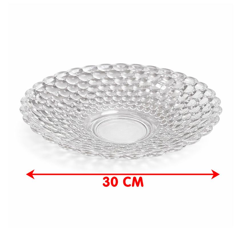 Fruteira Saladeira Vidro Redonda Cozinha Centro Mesa De 30cm - imagem 4