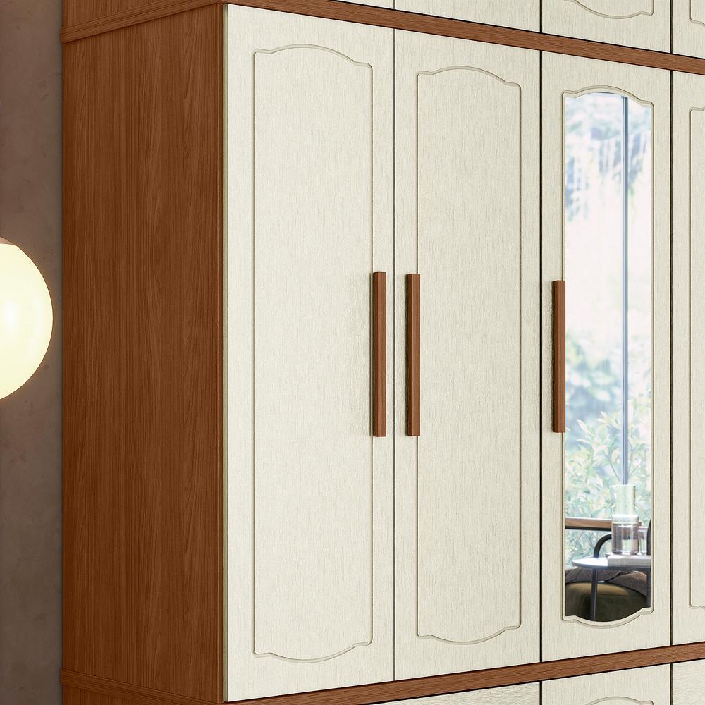 Guarda Roupa Casal Londres Triplex 11 Portas 6 Gavetas Jatobá