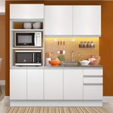 Cozinha Compacta 3 Peças Glamy Madesa Branco