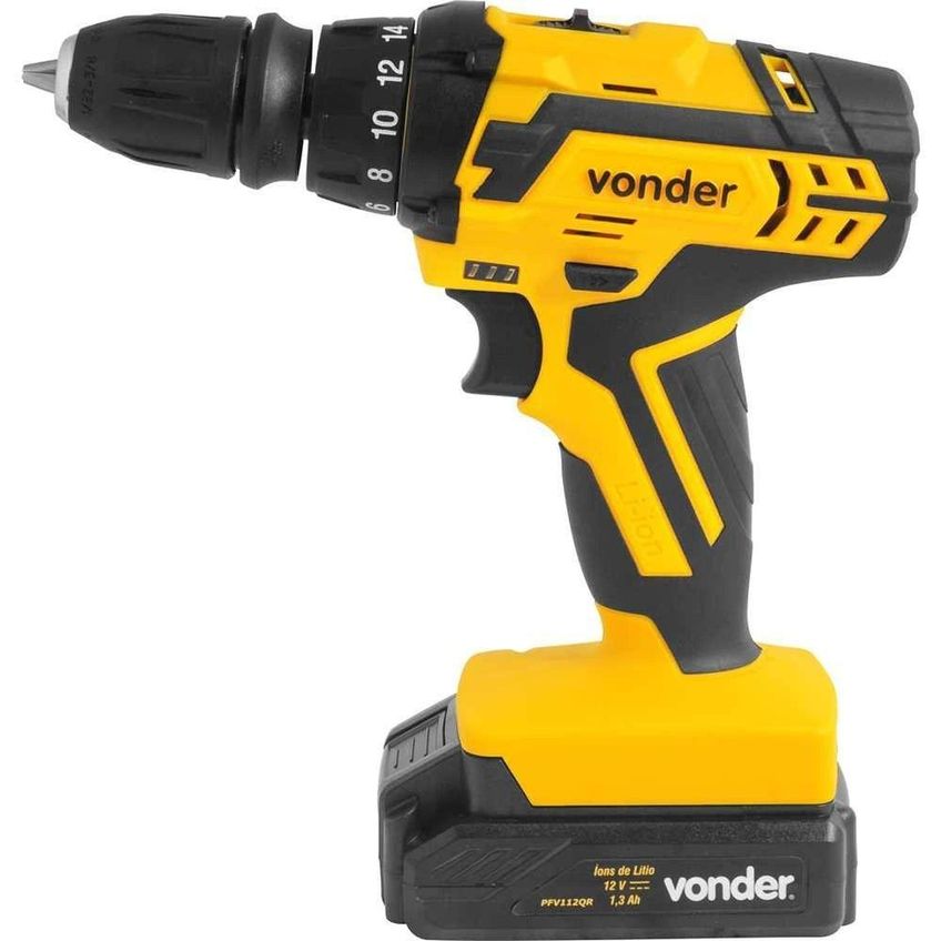 Parafusadeira-furadeira A Bateria, 12 V, Fonte De Carregamento Bivolt Automática, Pfv 112qr Vonder - imagem 3