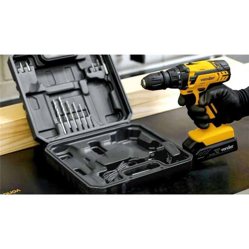 Parafusadeira-furadeira A Bateria, 12 V, Fonte De Carregamento Bivolt Automática, Pfv 112qr Vonder - imagem 4