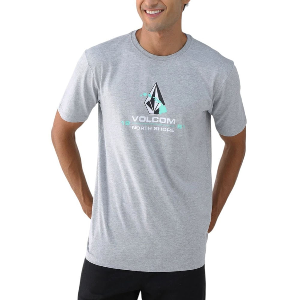 Camiseta Volcom Vlts010447 Cinza Mescla