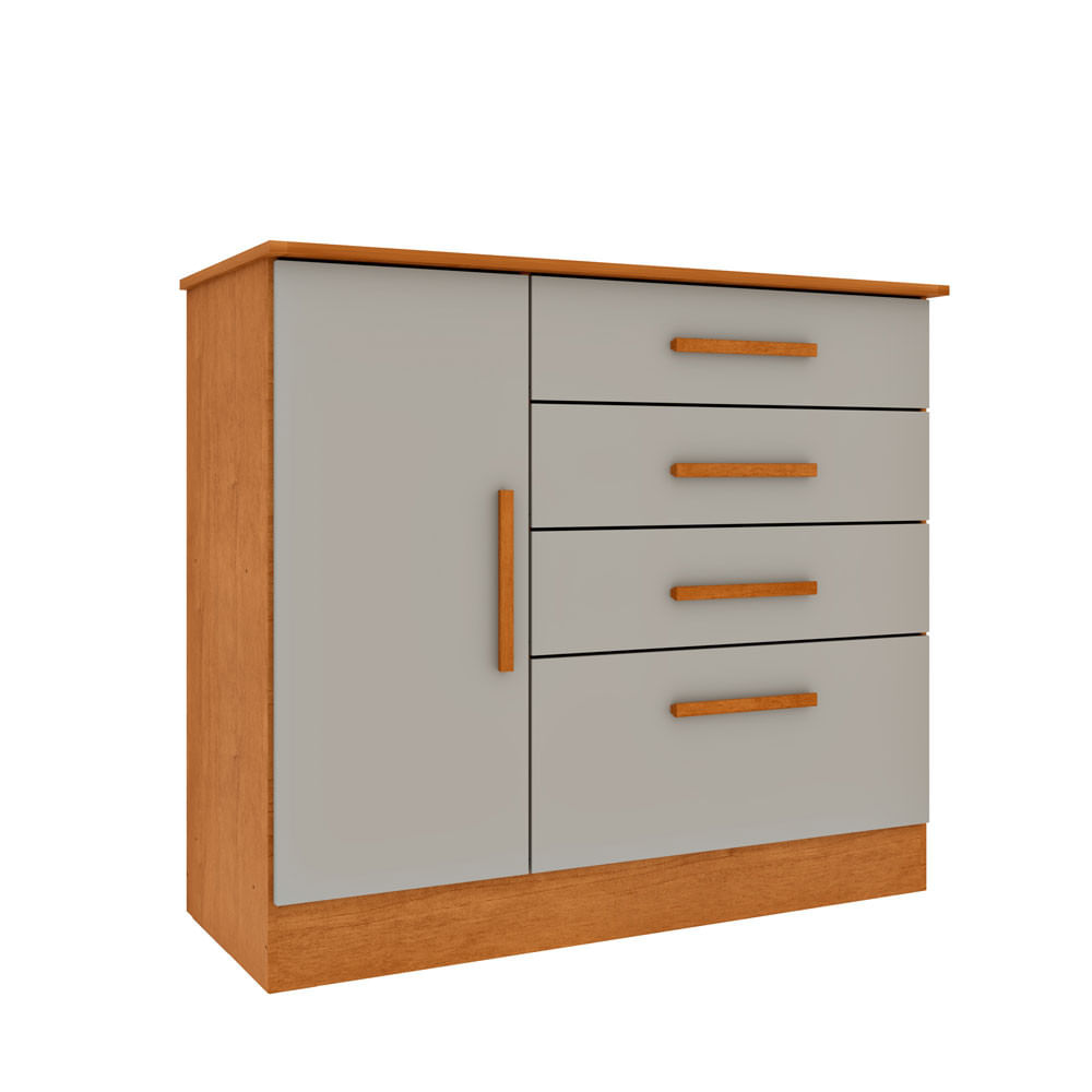 Cômoda 4 Gavetas Com Sapateira Chicago Tcil