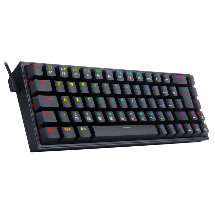 Teclado Mecânico Gamer Redragon Castor Rgb Switch Marrom Usb Abnt2 Preto - K631-rgb - imagem 3