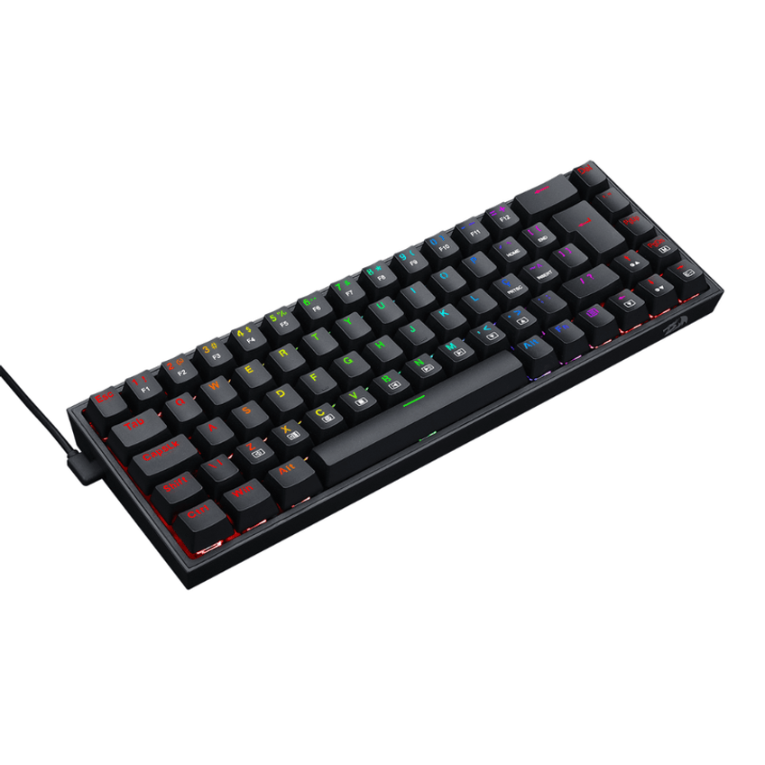 Teclado Mecânico Gamer Redragon Castor Rgb Switch Marrom Usb Abnt2 Preto - K631-rgb - imagem 4