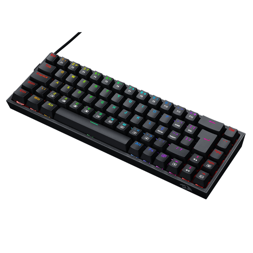 Teclado Mecânico Gamer Redragon Castor Rgb Switch Marrom Usb Abnt2 Preto - K631-rgb - imagem 5