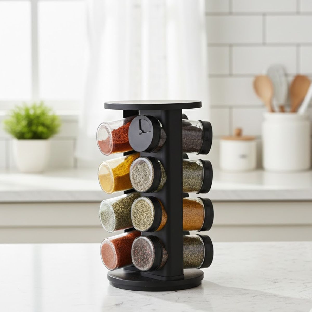 Cozinha Inteligente: Kit Porta-temperos (porta Condimento) 8 Peças