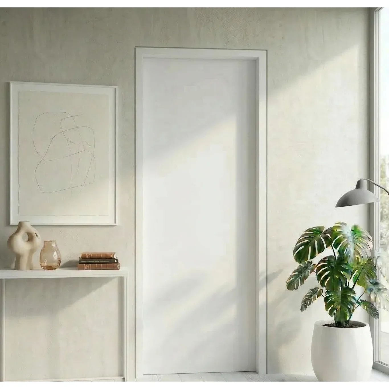 Kit 2 Folhas De Porta De Madeira 210cm X 60cm Branco
