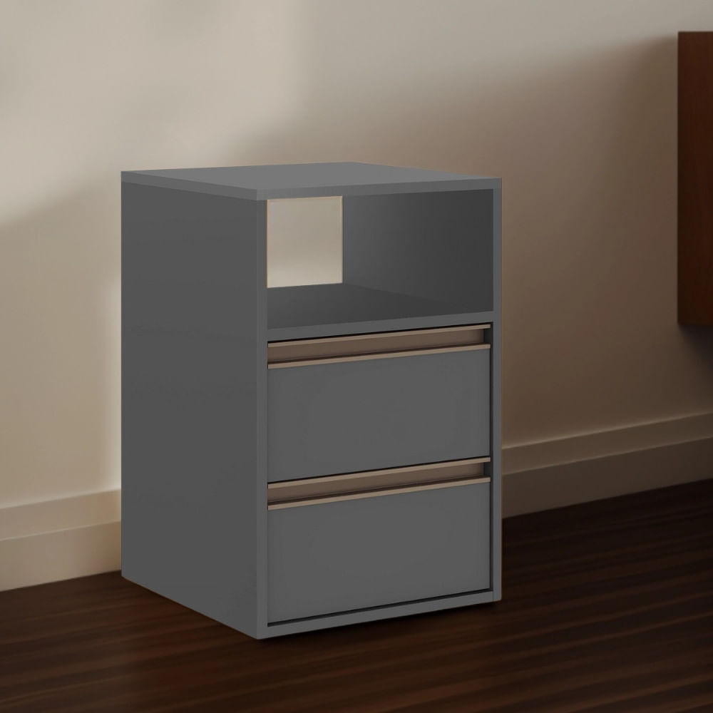 Mesa De Cabeceira 2 Gavetas Em Mdf Select Belmax
