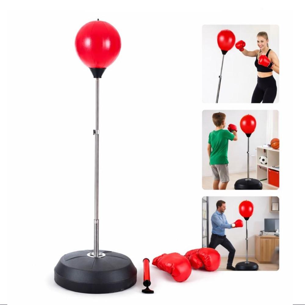 Saco De Pancadas Boxe De Chao Punching Ball Kit Com Luvas Altura ...