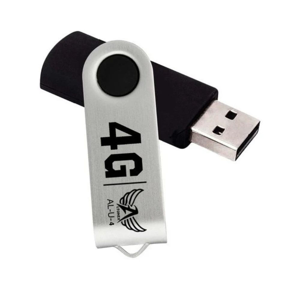 Kit 10 Pendrive 4GB USB 2.0 Altomex AL-U-4 Preto E Prata