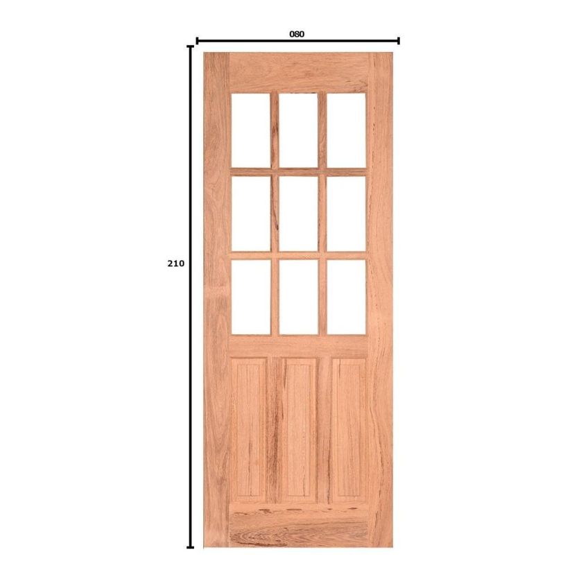 Folha de Porta de Madeira 210x80cm Espessura 3,1cm PE09 Esel - imagem 2