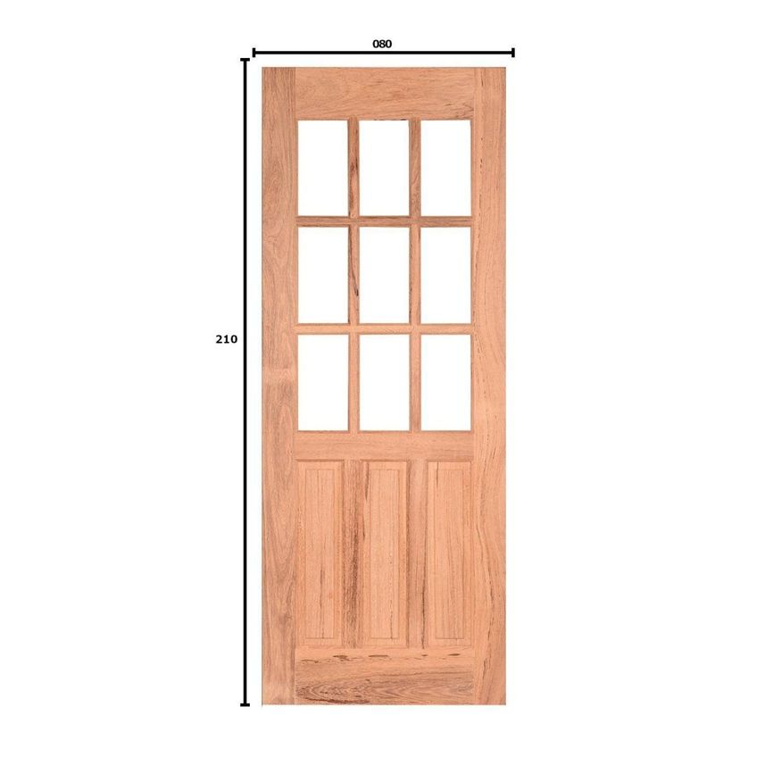 Folha de Porta de Madeira 210x80cm Espessura 3,1cm PE09 Esel - imagem 3