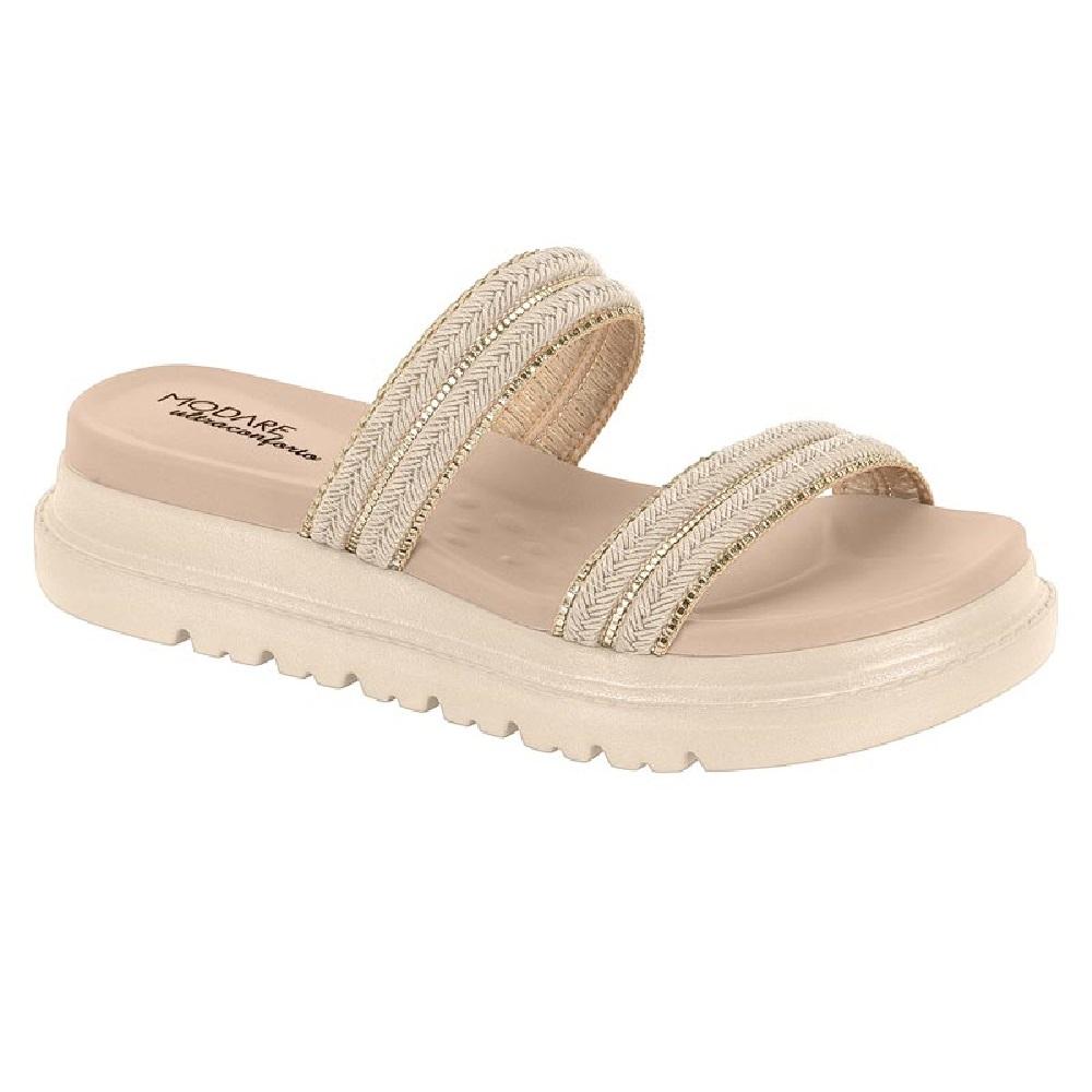 Sandalia Papete Modare Ref 7200.103.29432 Creme 37