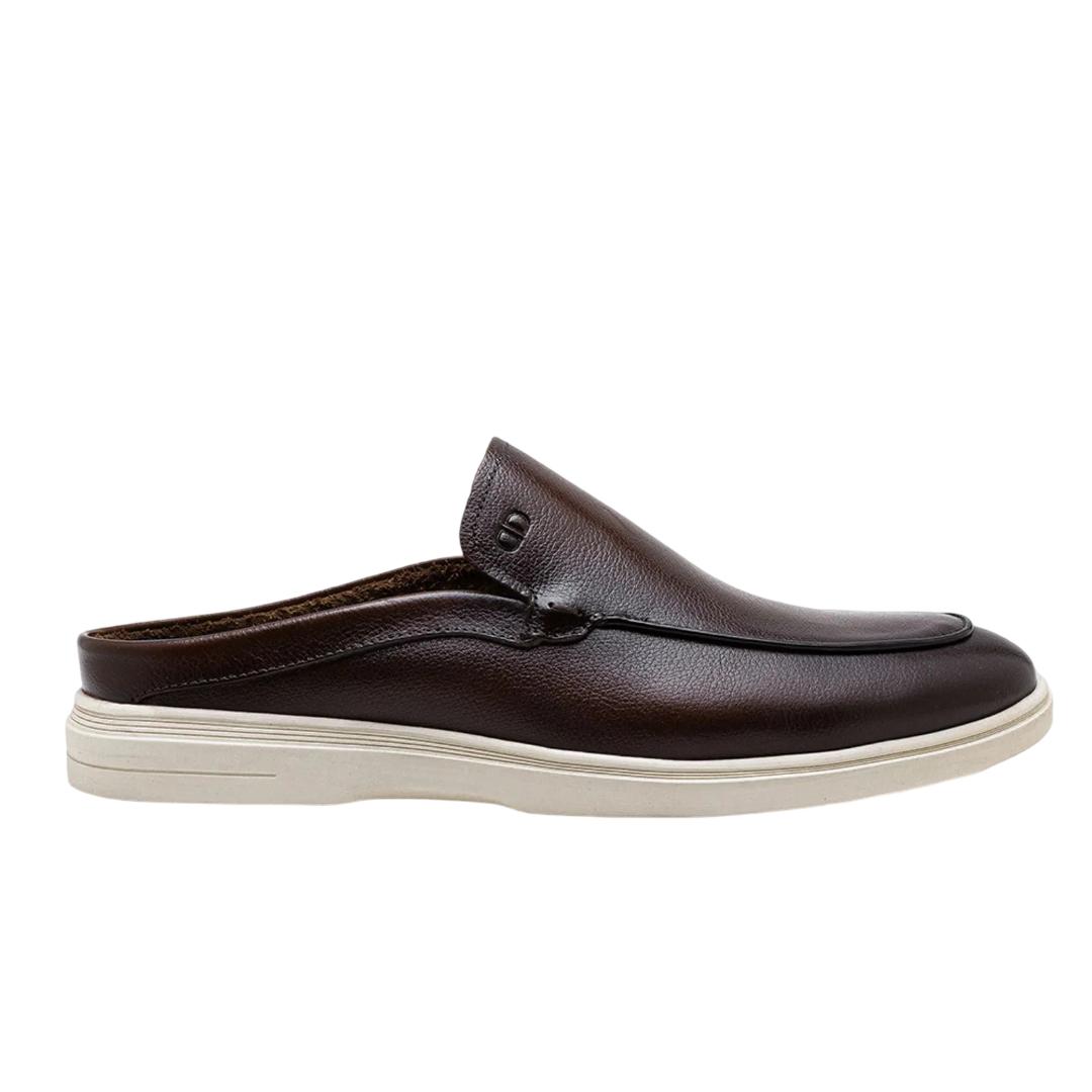 Mule Democrata Tulum Couro Ref 647102-3 Marrom 38