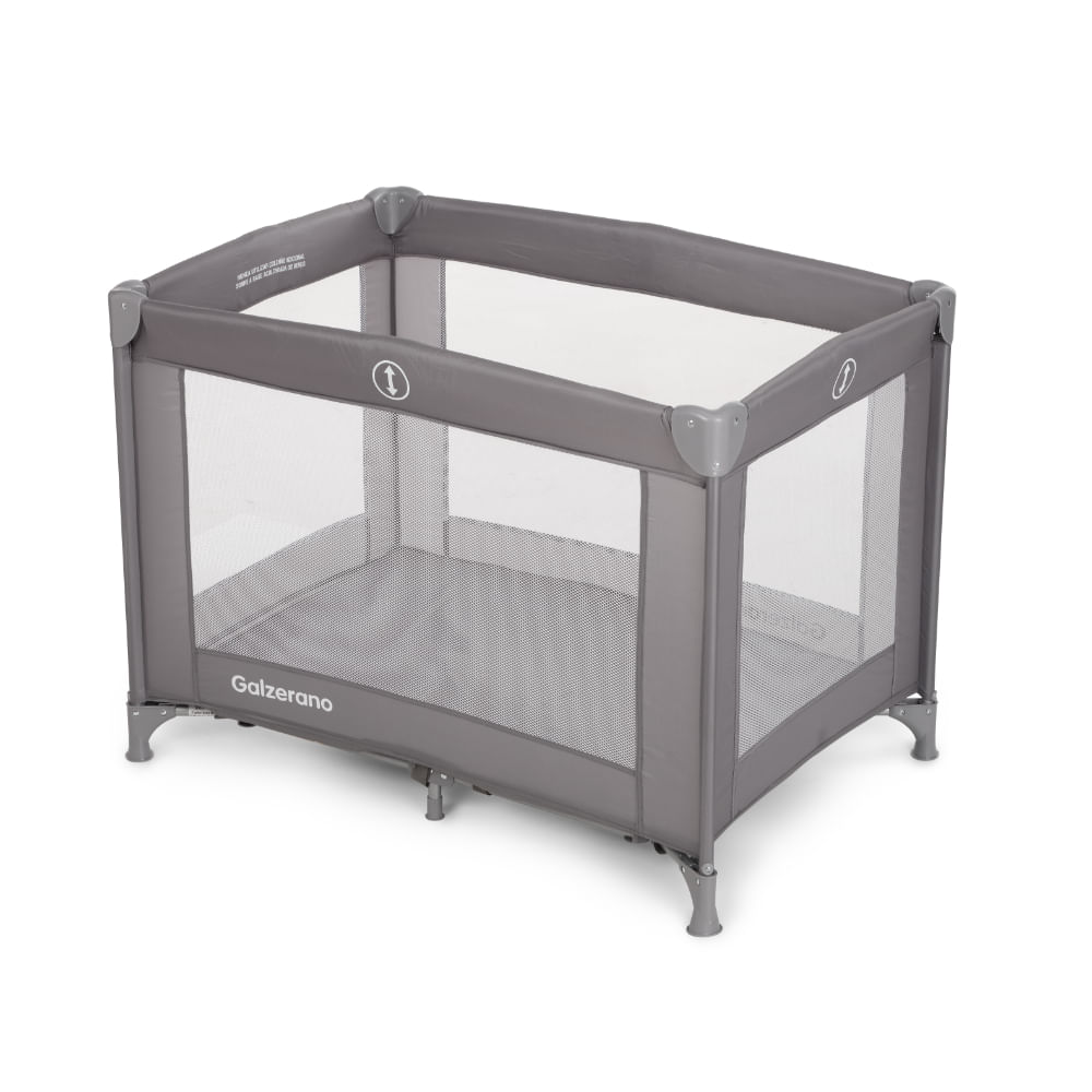 Berço Portátil E Cercadinho Galzerano Basic Cinza