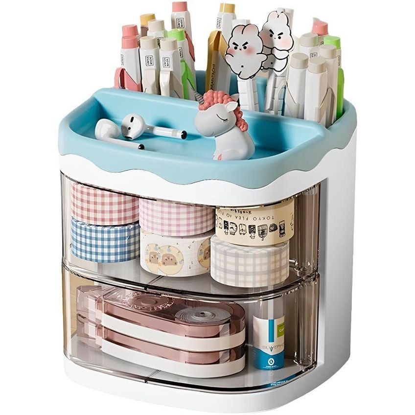 Organizador De Mesa Porta Caneta Armazenamento Multiuso - Praticidade E Estilo Para Seu Escritório - imagem 5