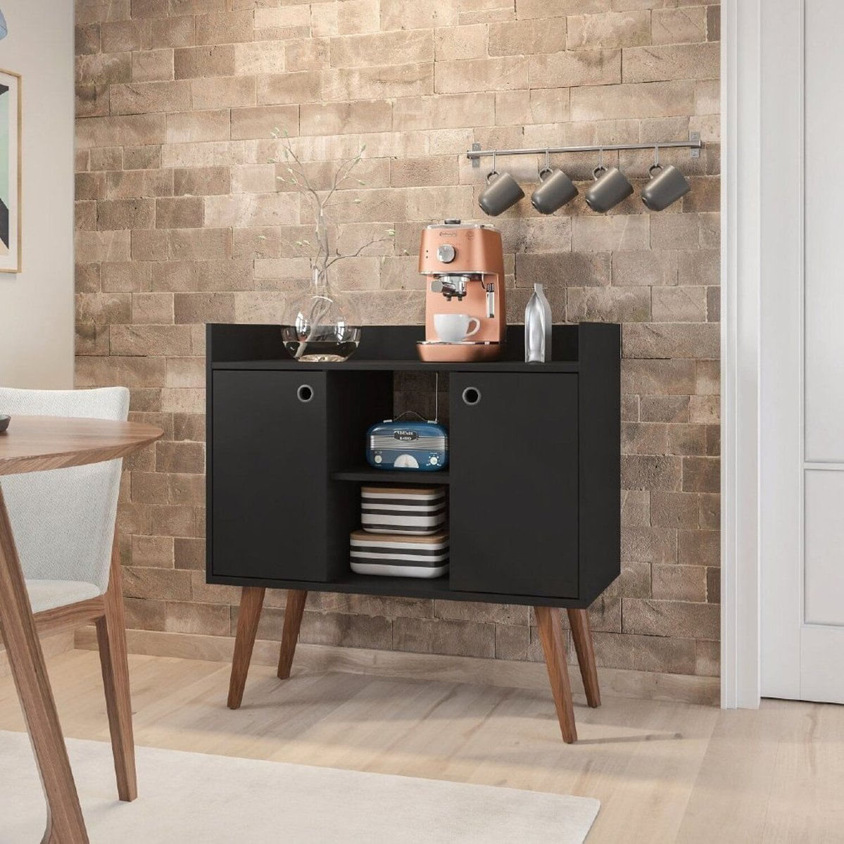Aparador De Café 2 Portas Cairo Preto