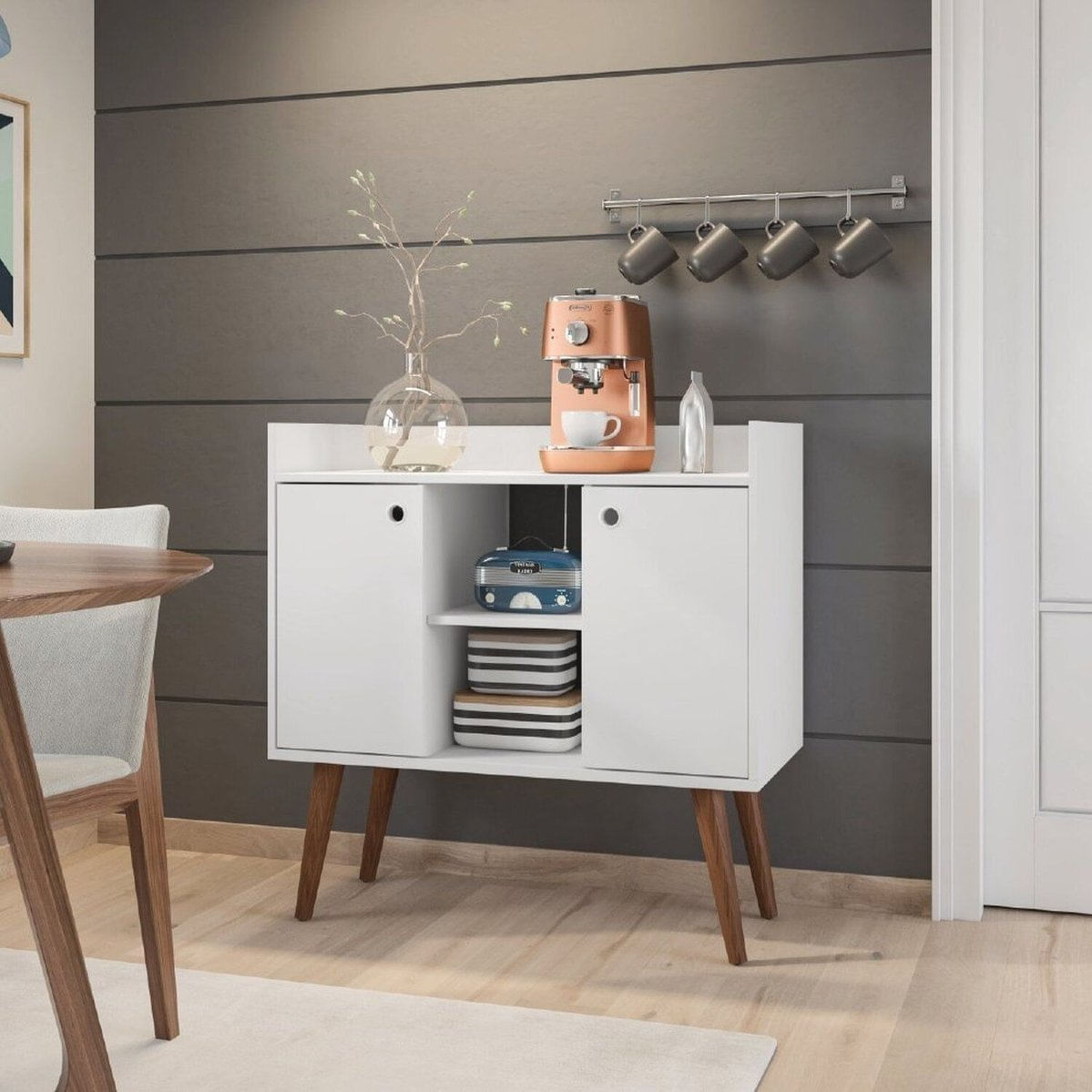 Aparador De Café 2 Portas Cairo Branco