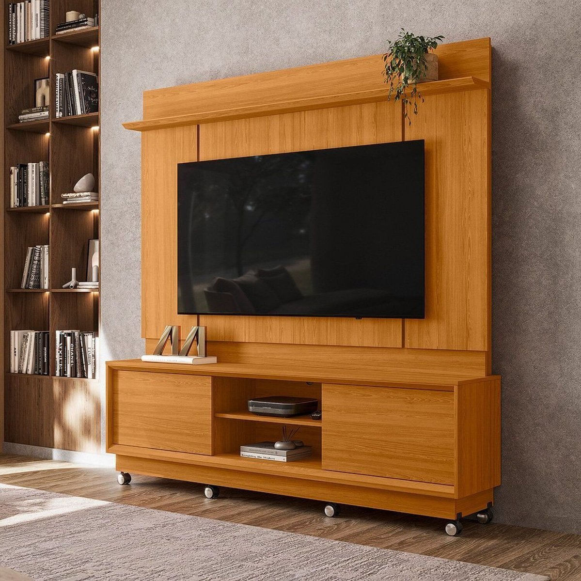 Estante Para Tv 75 Polegadas 192,5cm X 183,5cm Siena Cinamomo