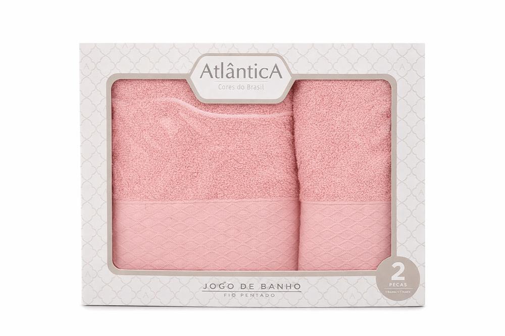 Jogo De Toalha Capri Rosa - Atlantica