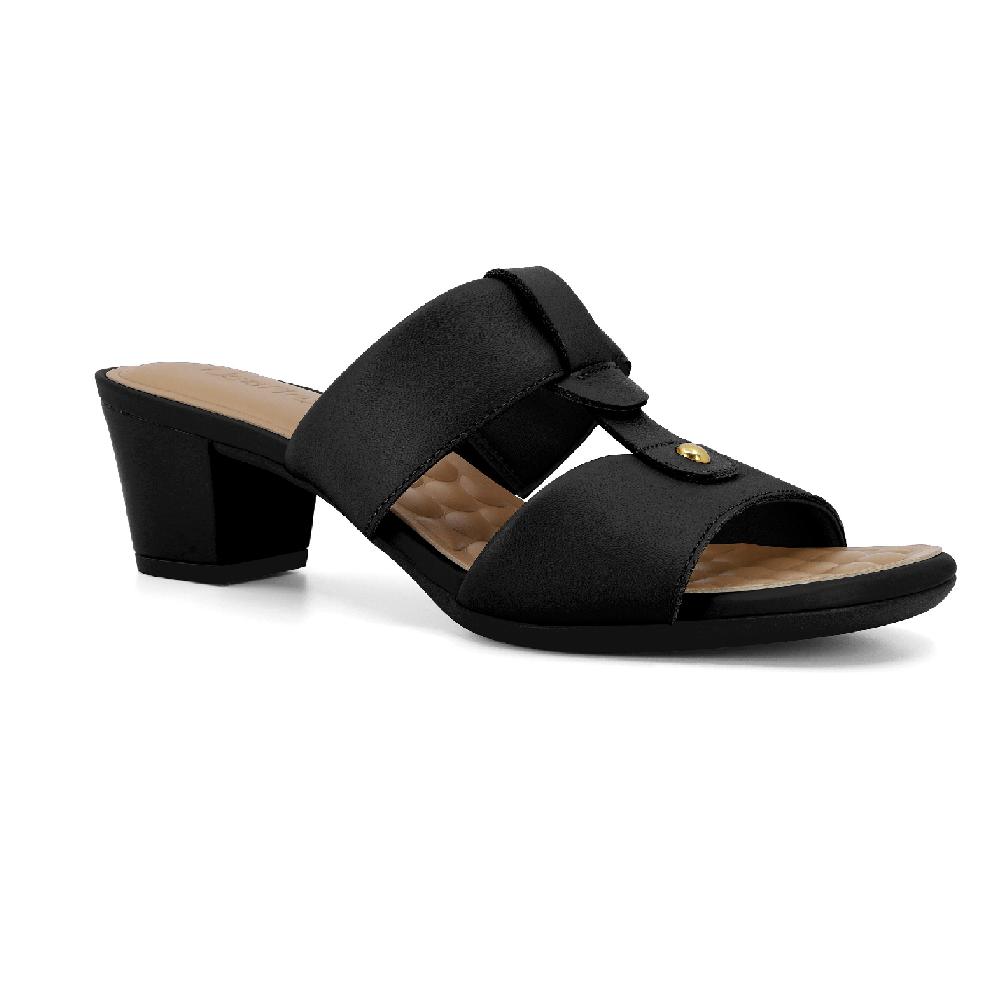 Tamanco Usaflex Salto Bloco Ref Ud28001 Preto 39