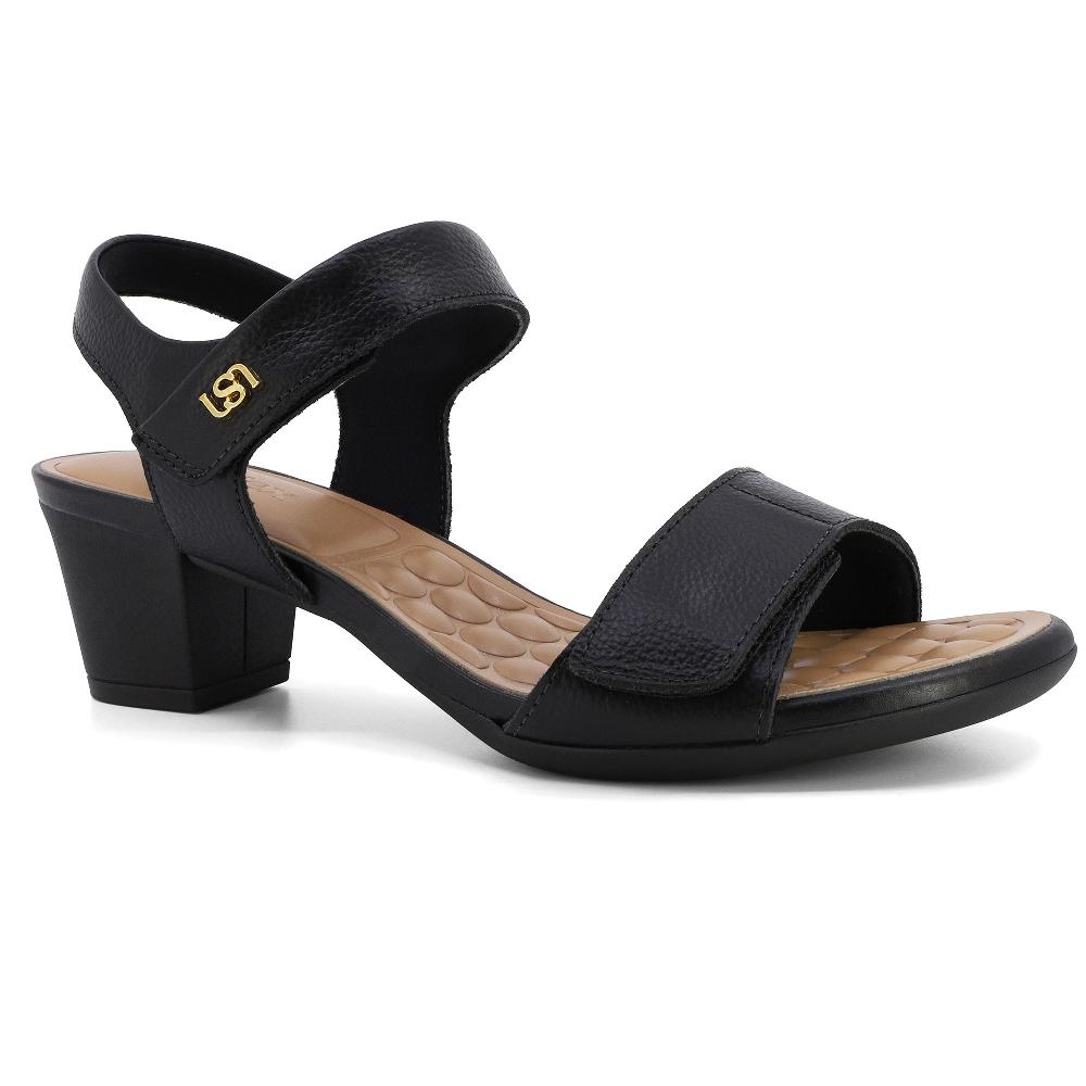 Sandalia Usaflex Salto Bloco Ref Ud28004 Preto 35