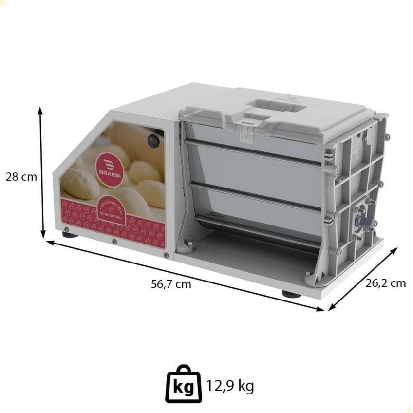 Amassadeira Braesi Semi Rápida Mistura E Sova Massa 3 Kg 220v Ali-03 G2 B18578 - imagem 3