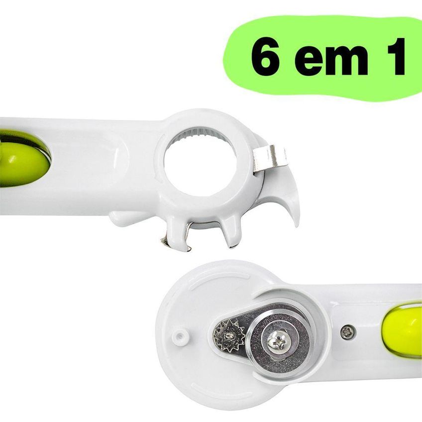 Abridor De Tampas Universal 6 Em 1 Latas Potes Garrafas Multifuncional - imagem 4