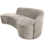 Sofá Curvo 03 Lugares 180cm Eron Braço Esquerdo Veludo Perfectly Pale - Nexta Casa