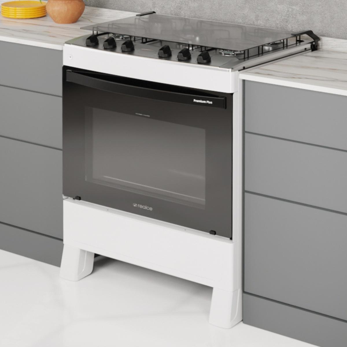 Fogão 5 Bocas Realce Eletrodomésticos Premium Plus Branco - Bivolt - 35510