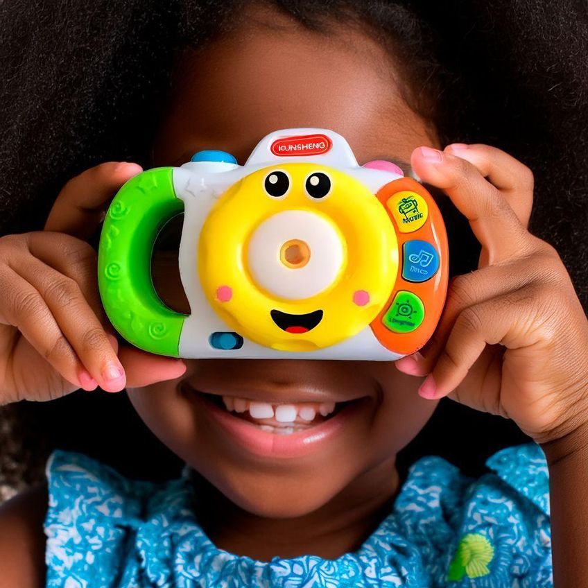 Câmera Projetor Infantil Musical Brinquedo Educativo Com Luzes, Sons E Imagens Coloridas Divertida Com Luzes - imagem 3