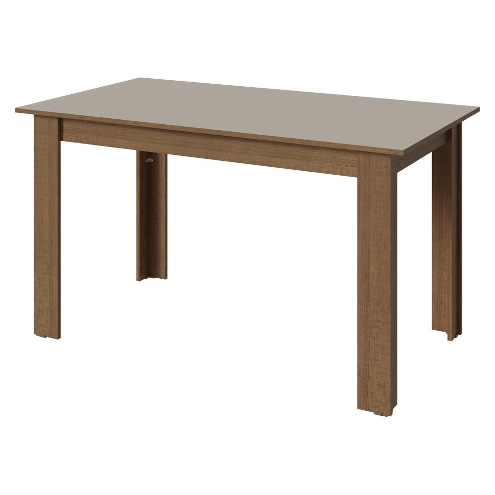 Mesa De Jantar Retangular Tampo De Madeira Rustic/Crema 5231 Madesa