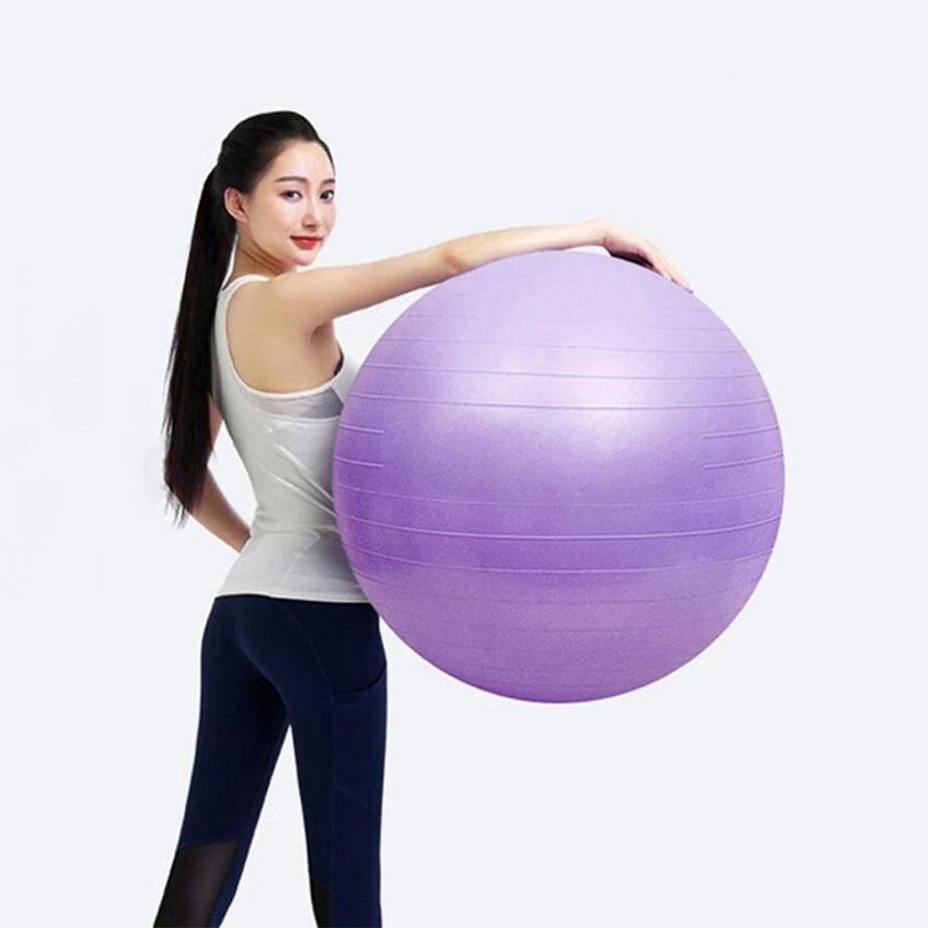 Bola Pilates Suiça Yoga Ginástica Fisioterapia Abdominal 55cm - Roxo - imagem 3