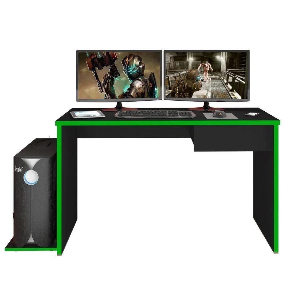 デスク Mesa Para Computador Notebook Desk Game Drx 8000 Z19 Preto/Verde