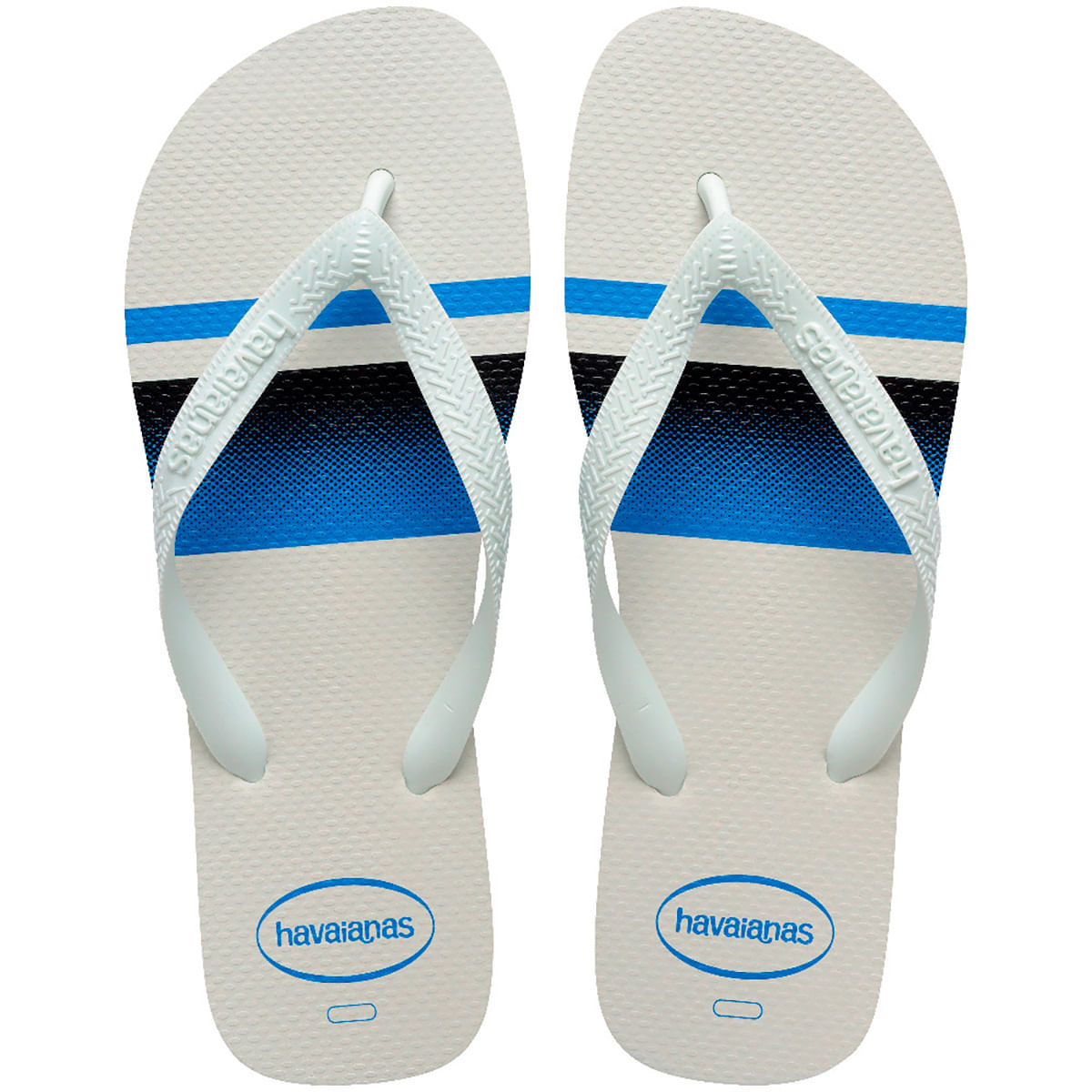 Chinelo Havaianas Top Basic Branco Com Azul