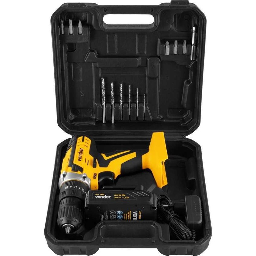 Parafusadeira Furadeira Impacto Bateria 20 Volts Pfv238l 6001000238 Vonder - imagem 2