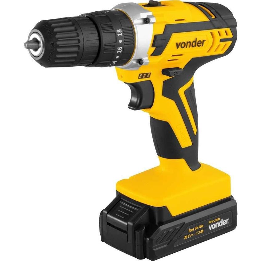 Parafusadeira Furadeira Impacto Bateria 20 Volts Pfv238l 6001000238 Vonder - imagem 3