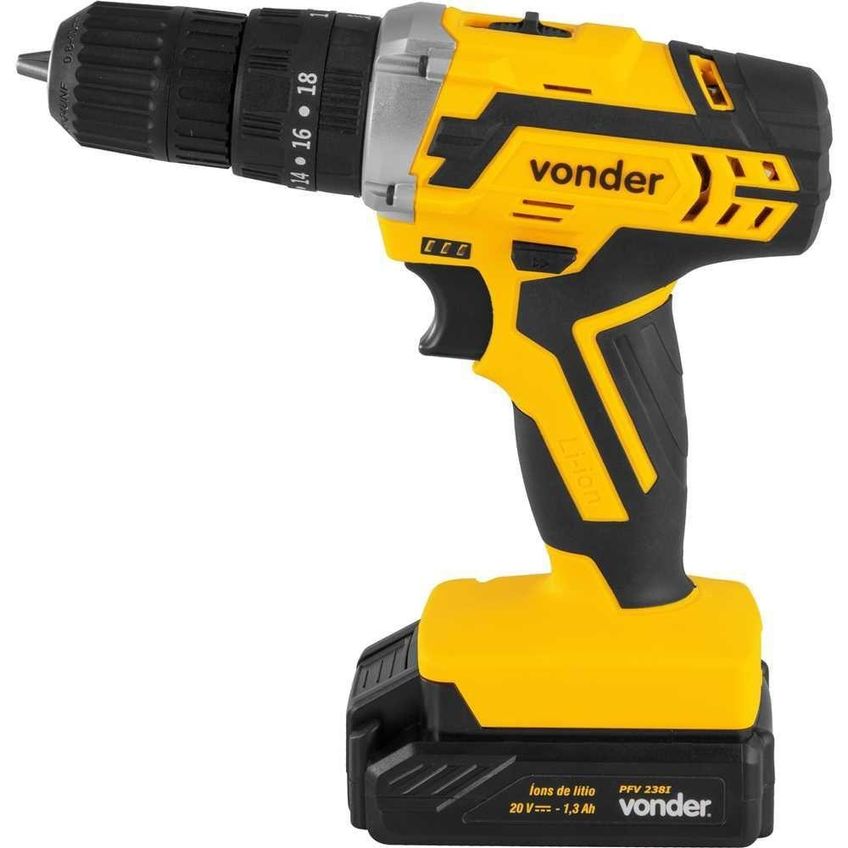 Parafusadeira Furadeira Impacto Bateria 20 Volts Pfv238l 6001000238 Vonder - imagem 5